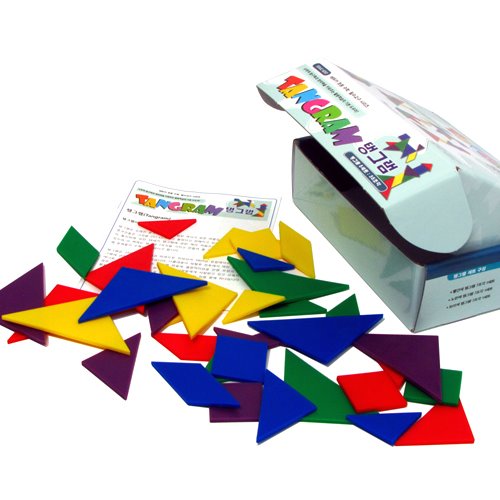 도형교구,러닝리소스[EDUC6312] 탱그램 Tangram Set (5세트 - 5가지 색상, 35조각)-칭찬나라큰나라