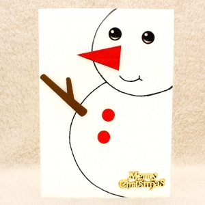[하얀겨울카드] -하얀눈사람 - 어린이집 유치원 크리스마스만들기 만들기재료-칭찬나라큰나라