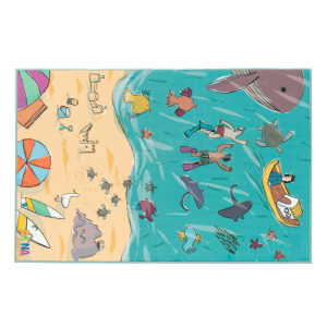 [놀이매트] 해변 카페트 (일러스트 6종)-칭찬나라큰나라