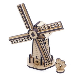 모또 나무 네덜란드 랜드마크 풍차 입체퍼즐 만들기-칭찬나라큰나라