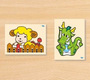 심플 퍼즐 세트 B (2종)-몬테소리교구 어린이집 유치원 교구-칭찬나라큰나라