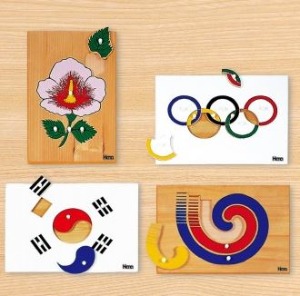 대한민국 퍼즐 세트-몬테소리교구 어린이집 유치원 교구-칭찬나라큰나라
