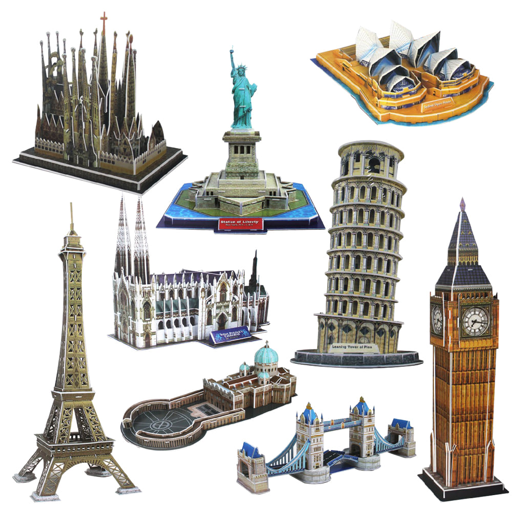 토이진 세계 건축물 3D모형 입체 종이퍼즐 고급형-칭찬나라큰나라